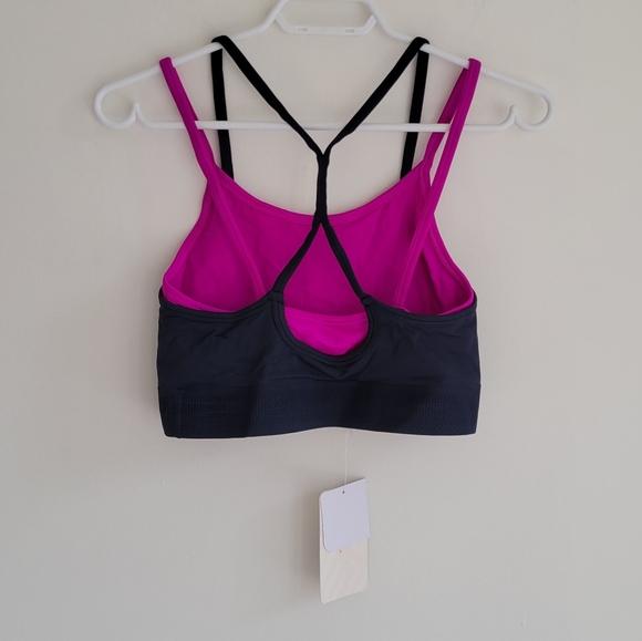 NWT Fabletics Poppy Seamless IV Sports Bra in Thunder/Fiesta Size L - Picture 4 of 8